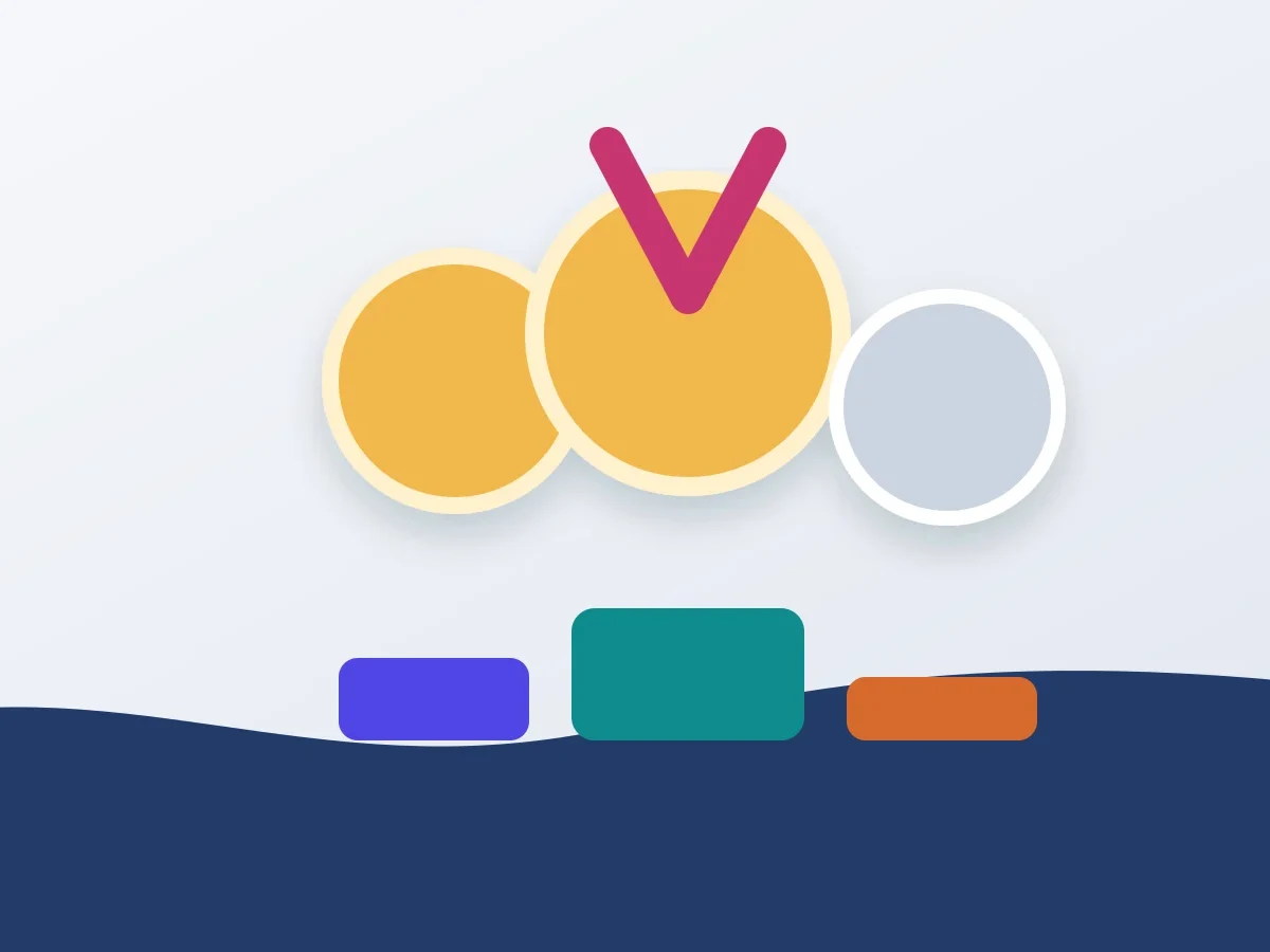 Blågula medaljer på ett vinterpodium.