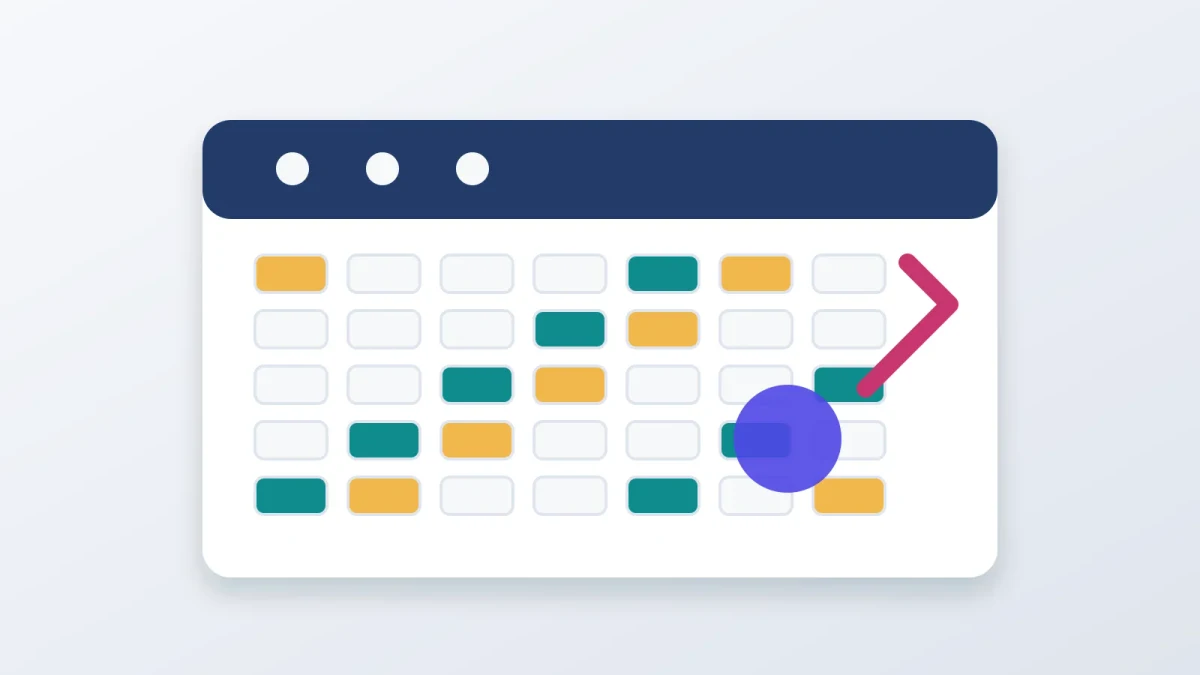Digital tävlingskalender för OS med markerade sportdagar.