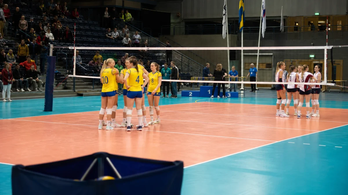 Illustrationsbild från en volleybollarena under ett mästerskap.
