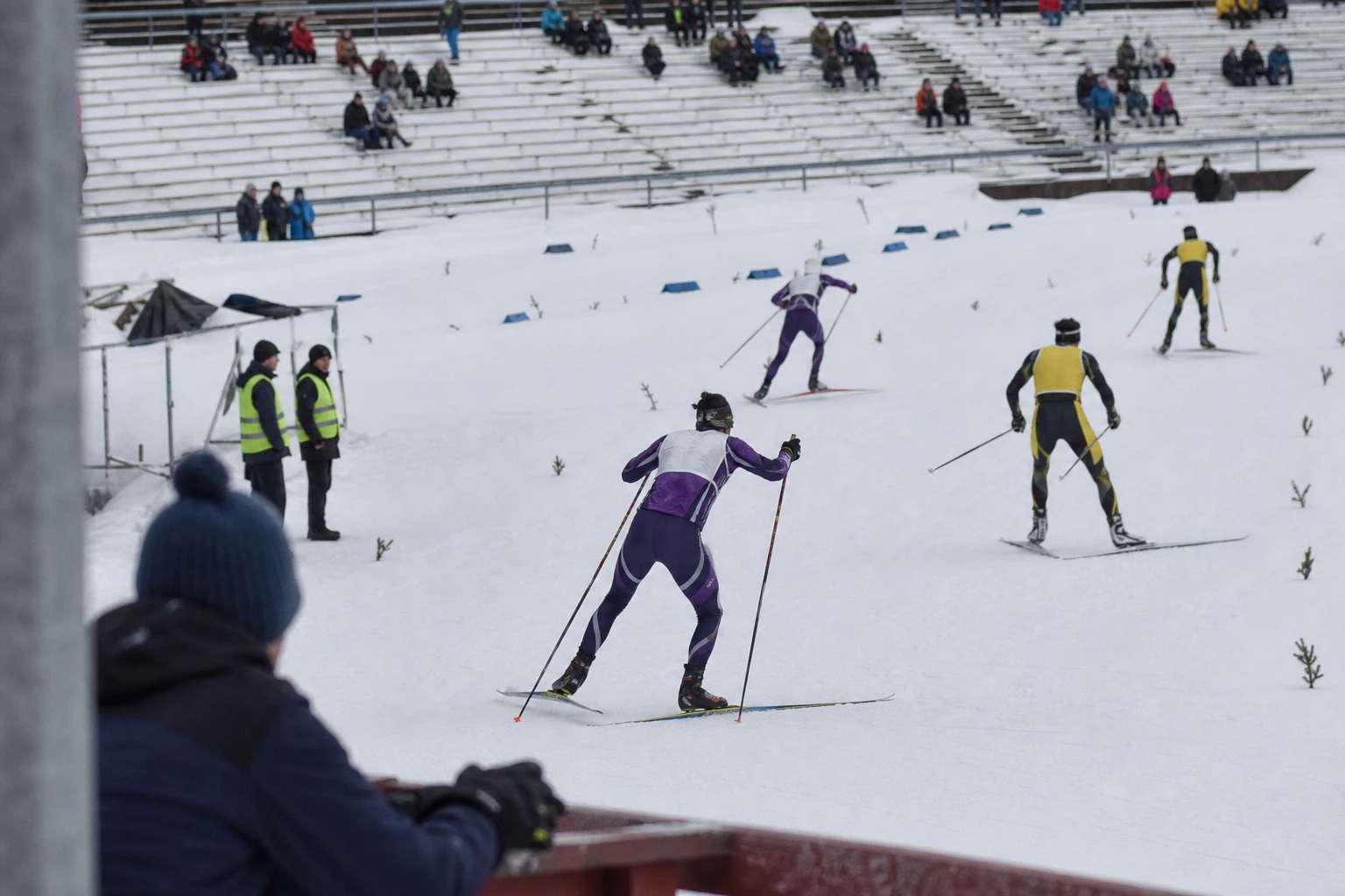 Skidor under ett mästerskap